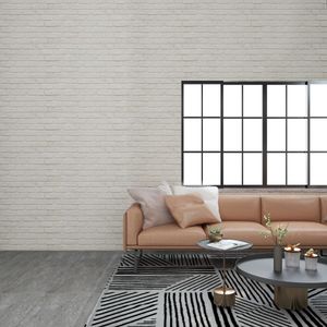 VidaXL 10 st wandpanelen 3d witte baksteen eps