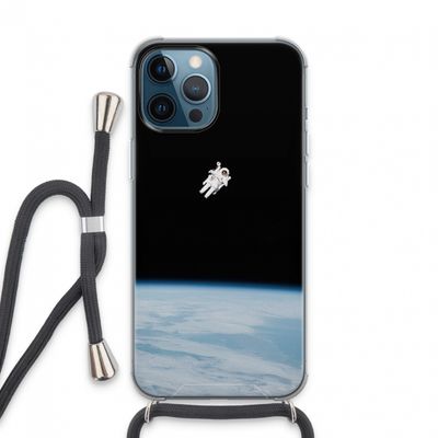 Alone in Space: iPhone 13 Pro Max Transparant Hoesje met koord