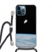 Alone in Space: iPhone 13 Pro Max Transparant Hoesje met koord