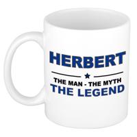 Herbert cadeau mok - man myth legend - naam koffiemok - 300 ml - collega - vaderdag