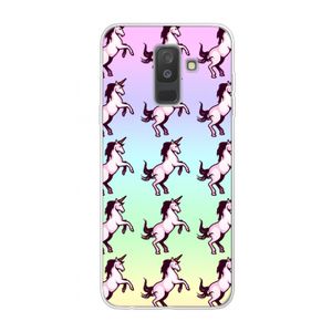 Musketon Unicorn: Samsung Galaxy A6 Plus (2018) Transparant Hoesje