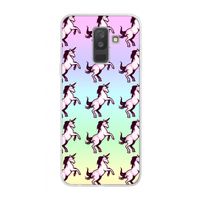 Musketon Unicorn: Samsung Galaxy A6 Plus (2018) Transparant Hoesje