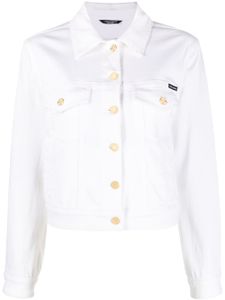 Dolce & Gabbana veste en jean à coupe crop - Blanc