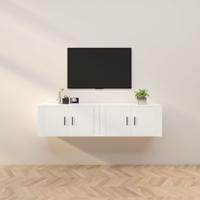 Tv-wandmeubels 2 st 80x34,5x40 cm wit