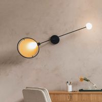 Zuiver Wandlamp 'Sirius' 125cm breed, kleur Zwart/Goud Zuiver Wandlamp 'Sirius' 125cm breed, kleur Zwart/Goud
