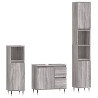 The Living Store Badkamermeubelset - Trendy - Type- Kasten - Afmetingen- 30x30x190 cm - 30x30x100 cm - 65x33x60 cm -