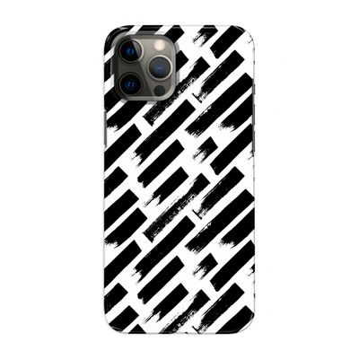 Zwarte vegen: Volledig geprint iPhone 12 Pro Max Hoesje