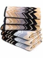 Missoni Home ensemble de 6 serviettes de bain Giacomo - Tons neutres