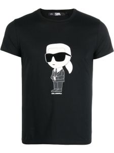 Karl Lagerfeld t-shirt Ikon en coton biologique - Noir