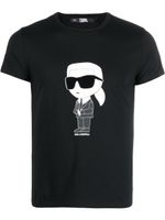 Karl Lagerfeld t-shirt Ikon en coton biologique - Noir