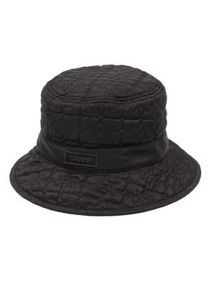 GANNI bob à patch logo - Noir
