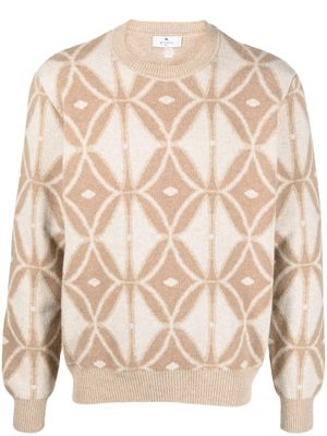 ETRO pull en maille intarsia - Tons neutres