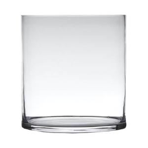 Hakbijl Glass Vaas - cilinder - glas - transparant - 30 x 25 cm