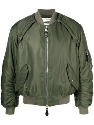 Alexander McQueen veste bomber à manches amovibles - Vert