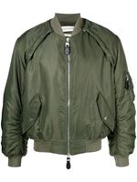 Alexander McQueen veste bomber à manches amovibles - Vert - thumbnail