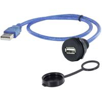 USB 2.0 type A Chassisbus, inbouw 1310-1018-01 M22 1310-1018-01 encitech 1 stuk(s) - thumbnail