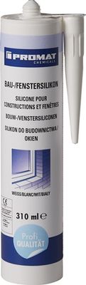 Promat Bouw-/siliconen ruitenkit | wit | 310 ml | patroon - 4000340005 - 4000340005