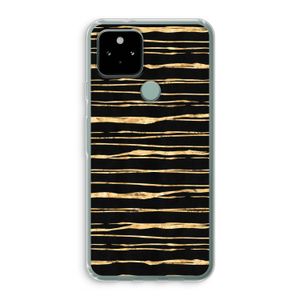Gouden strepen: Google Pixel 5 Transparant Hoesje