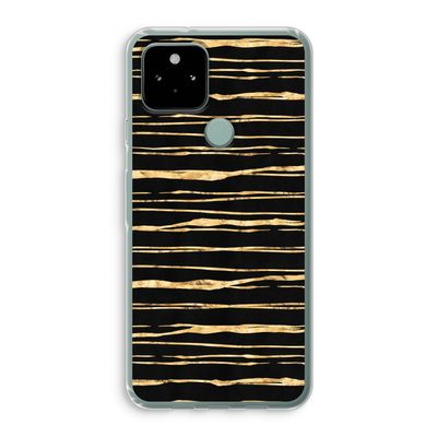 Gouden strepen: Google Pixel 5 Transparant Hoesje