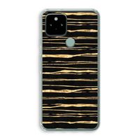 Gouden strepen: Google Pixel 5 Transparant Hoesje