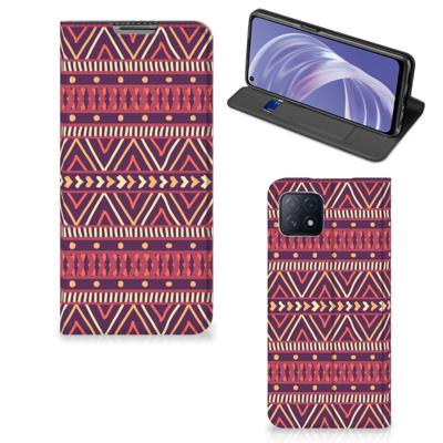 OPPO A73 5G | Hoesje met Magneet | Aztec Paars