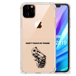 Apple iPhone 11 Pro Max Anti Shock Case Gun Don't Touch My Phone