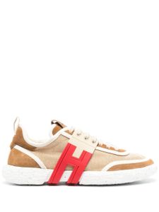 Hogan baskets lacées à design à empiècements - Tons neutres