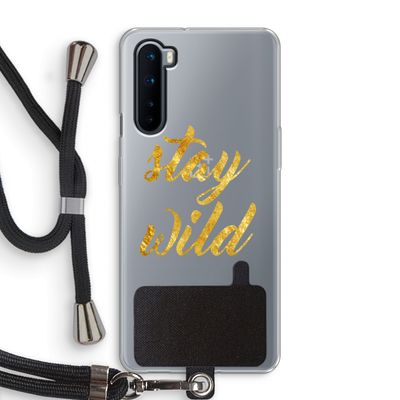 Stay wild: OnePlus Nord Transparant Hoesje met koord