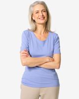 HEMA Dames T-shirt O-hals Lichtblauw (lichtblauw)