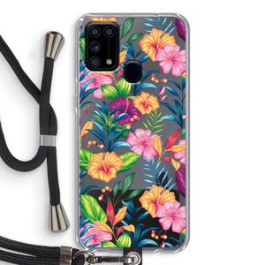 Tropisch 2: Samsung Galaxy M31 Transparant Hoesje met koord