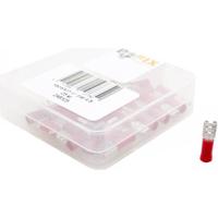 Bofix kabelschoen amp vrouw plat 4,8mm rood (25st)