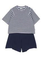 Il Gufo stripe-print two-tone tracksuit set - Bleu