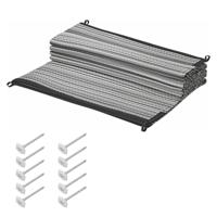 Pro Plus Tenttapijt incl. grondzeilpen 10x - grijs/wit - 250x300 cm - set
