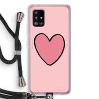 Hartje: Samsung Galaxy A51 5G Transparant Hoesje met koord