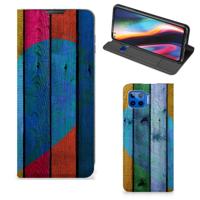 Motorola Moto G 5G Plus Book | Wallet Case | Wood Heart - Cadeau voor je Vriend