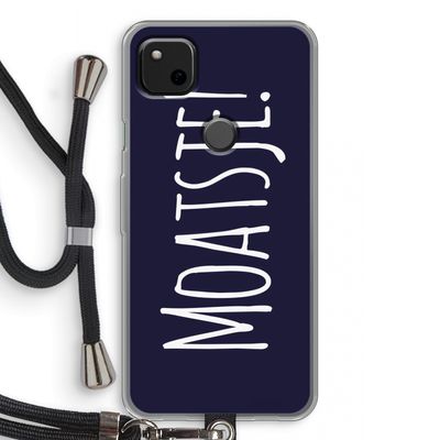 Moatsje!: Pixel 4a Transparant Hoesje met koord
