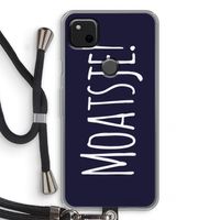 Moatsje!: Pixel 4a Transparant Hoesje met koord