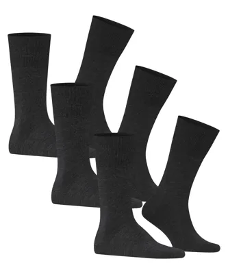 FALKE 3-paar heren wollen sokken - Airport - Hoge wollen kousen - Anti slip sokken - Vliegtuig sokken- Reis kousen