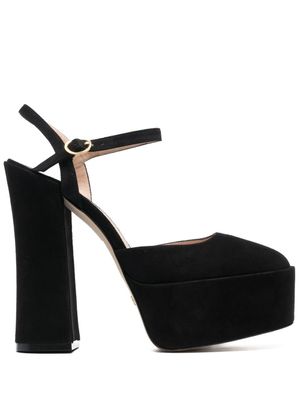 Stuart Weitzman escarpins en daim à plateforme 150 mm - Noir