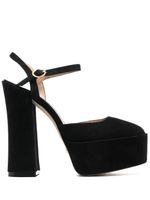 Stuart Weitzman escarpins en daim à plateforme 150 mm - Noir