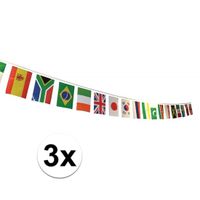 3x Internationale vlaggenlijn 7 meter - thumbnail