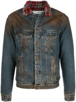 Off-White veste en denim à effet usé - Bleu Off-White veste en denim à effet usé - Bleu