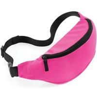 Heuptasje/buideltasje - 1x - fuchsia roze - 38 cm - festivaltasjes - Reis/vakantie/wandel tasje