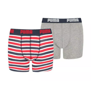 Puma 2-pack boxershorts boys - stripes/red