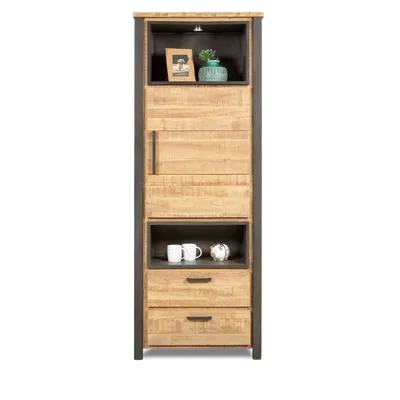 Boekenkast Steelwood - Seasoned Brown/Metaal Zwart