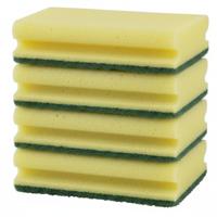 Schuursponzen XL - 5x stuks - met greep - 16,5 x 8 x 4,7 cm - extra groot - sponzen