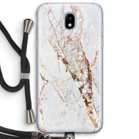 Goud marmer: Samsung Galaxy J5 (2017) Transparant Hoesje met koord