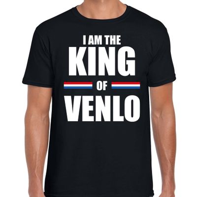 I am the King of Venlo Koningsdag t-shirt zwart voor heren