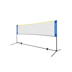 Badmintonnet van 5 m met transporttas, Blauw + Geel