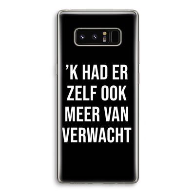 Meer verwacht - Zwart: Samsung Galaxy Note 8 Transparant Hoesje